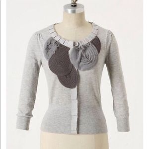 Anthropologie | Knitted and Knotted Gray Cardigan